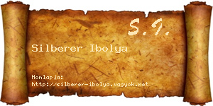 Silberer Ibolya névjegykártya
